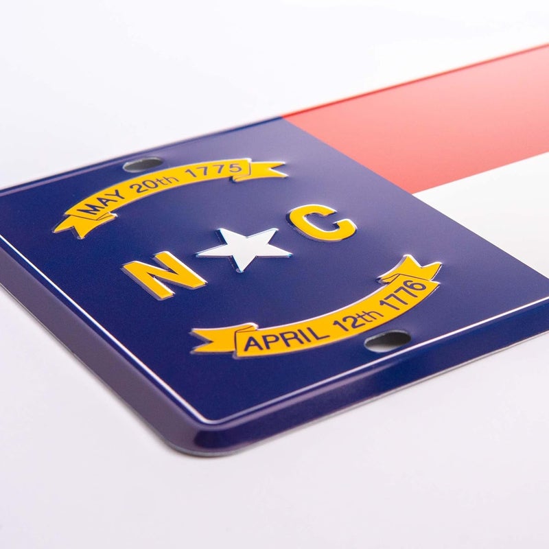 Pickwicks North Carolina State Flag License Plate – Embossed HD Aluminum – Tar Heel State Pride – Decorative Car Tag – 6”x12” Novelty Metal Sign (North Carolina (NC)) - Image 2